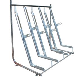 Semi vertical cycle rack: free standing